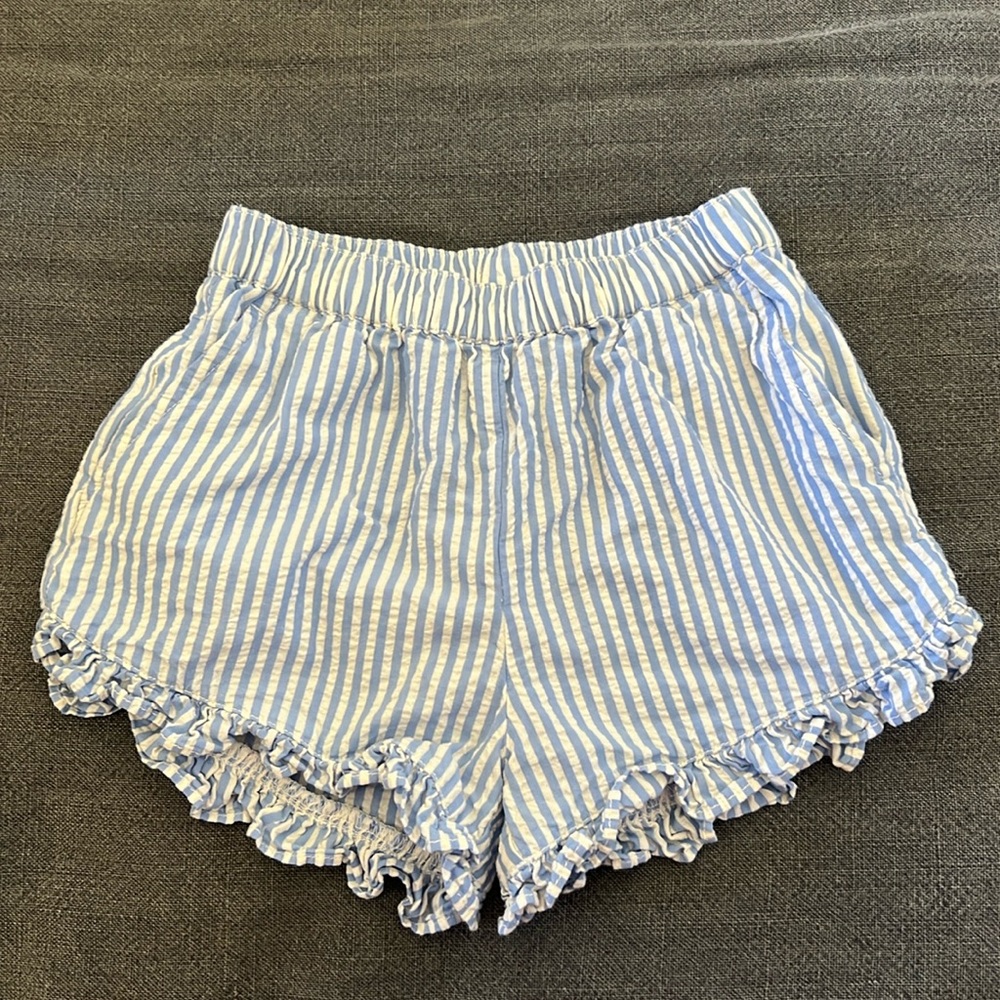 Crewcuts Blue Seersucker girls Shorts